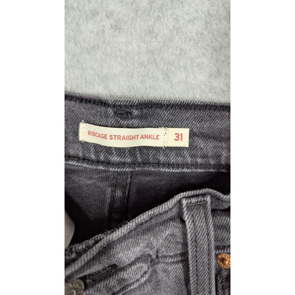 Levi's Women's Straight Leg Jeans - Dark Gray - Picture 6 of 13